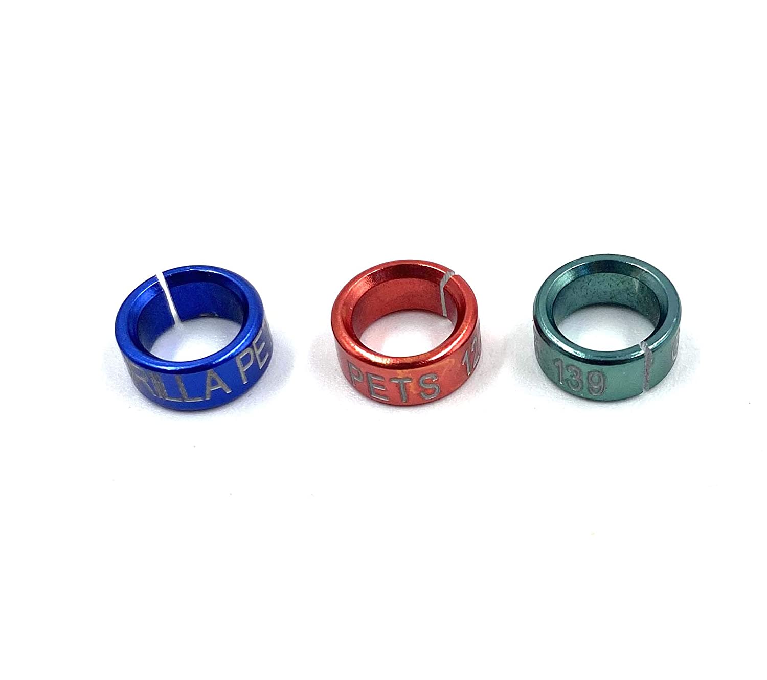 DNA identification ring for budgies love bird finch  set of 4