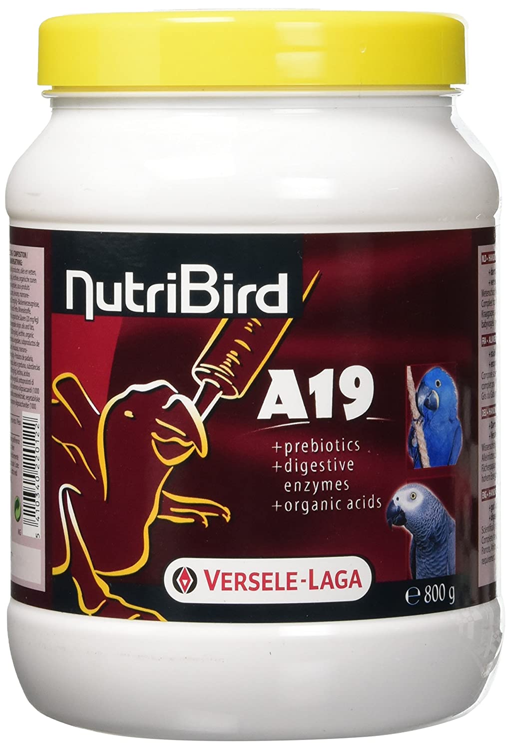 Nutribird A19 Handrearing (800 G, Multicolor) handfeeding formula for all birds