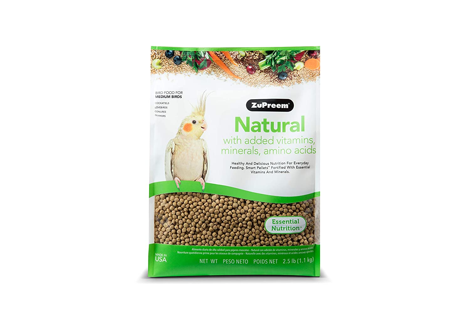 ZuPreem Natural Avian Diets Medium Bird Food -1.1 Kg