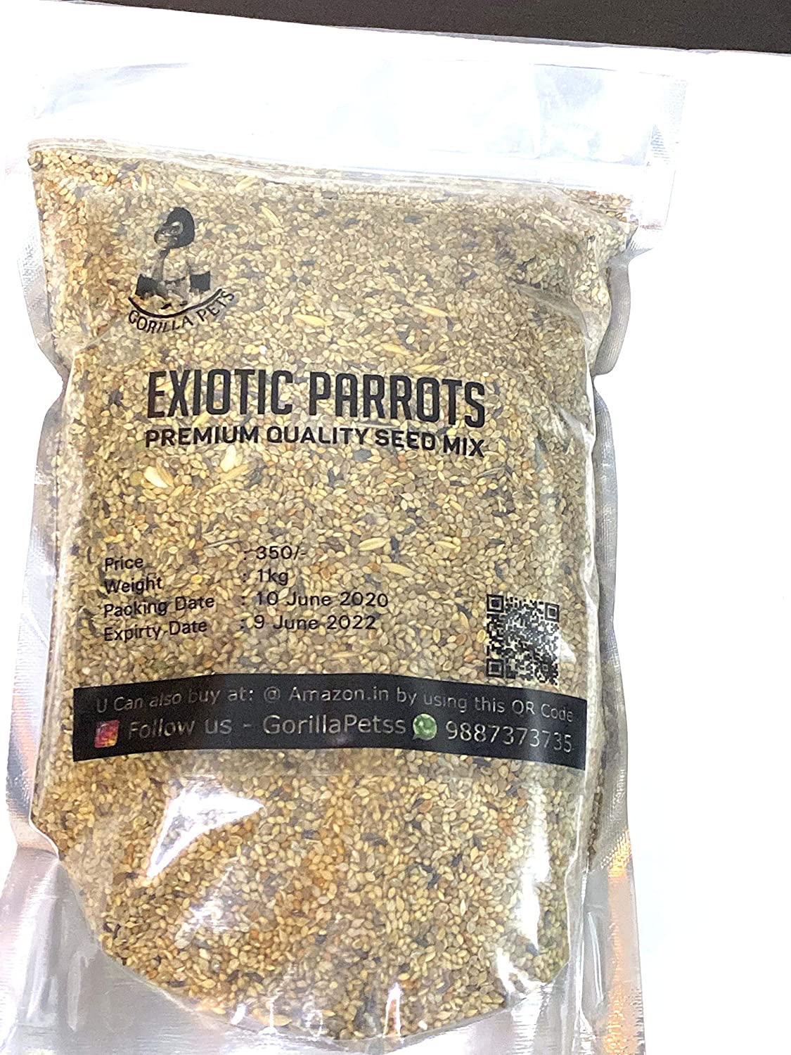 Gorilla Pets Bird Food Seed Mix 1 kg for All Kind of Exotic Birds